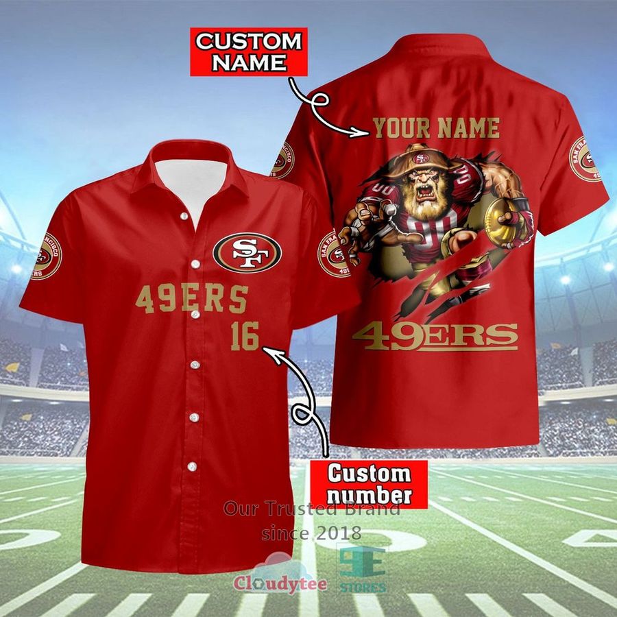 San Francisco 49ers Mascot Personalized Hawaiian Shirt – LIMITED EDITION