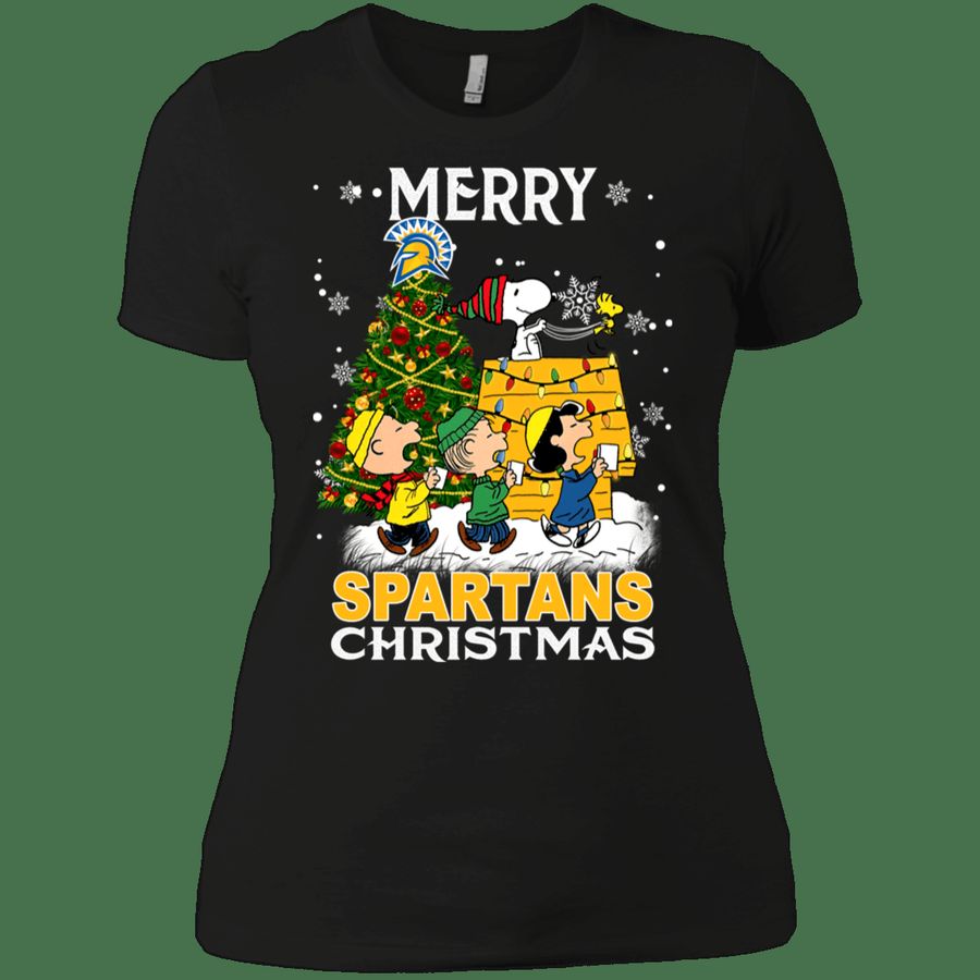 San Jose State Spartans Snoopy And Friends Merry Christmas Womens T-Sh, Gifts