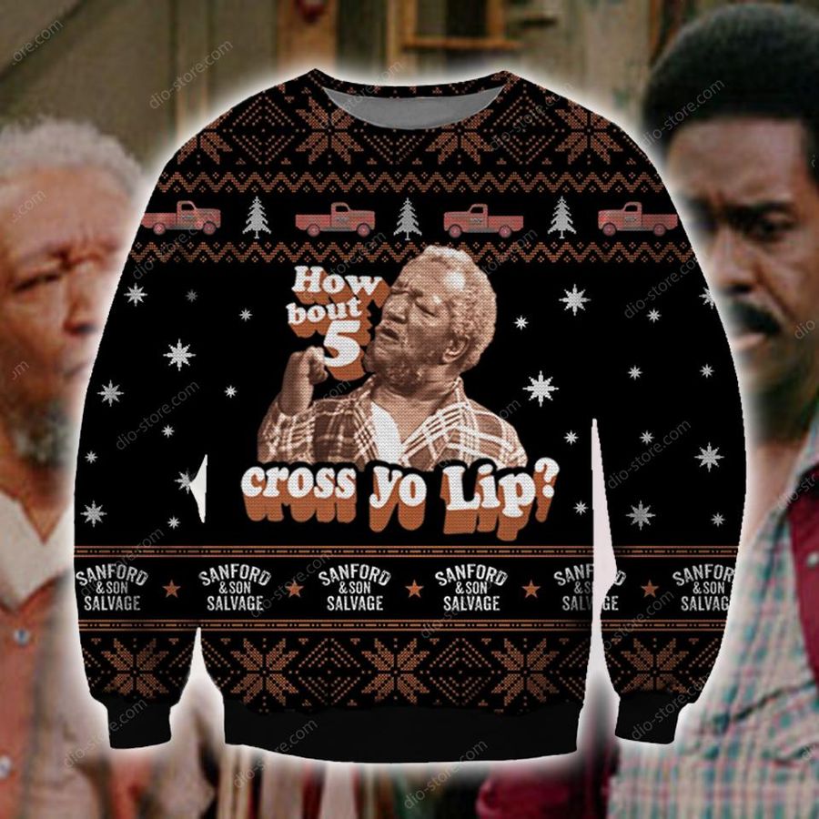 Sanford And Son Knitting Pattern 3D Print Ugly Christmas Sweater Hoodie All Over Printed Cint10665, All Over Print, 3D Tshirt, Hoodie, Sweatshirt