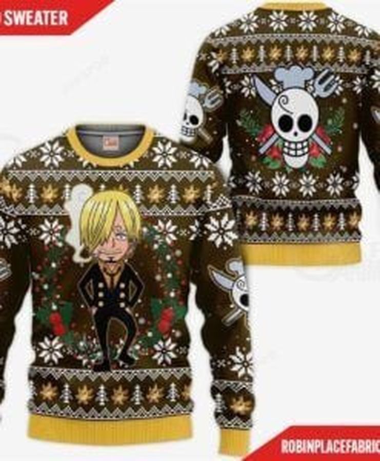 Sanji One Piece Ugly Christmas Sweater All Over Print Sweatshirt