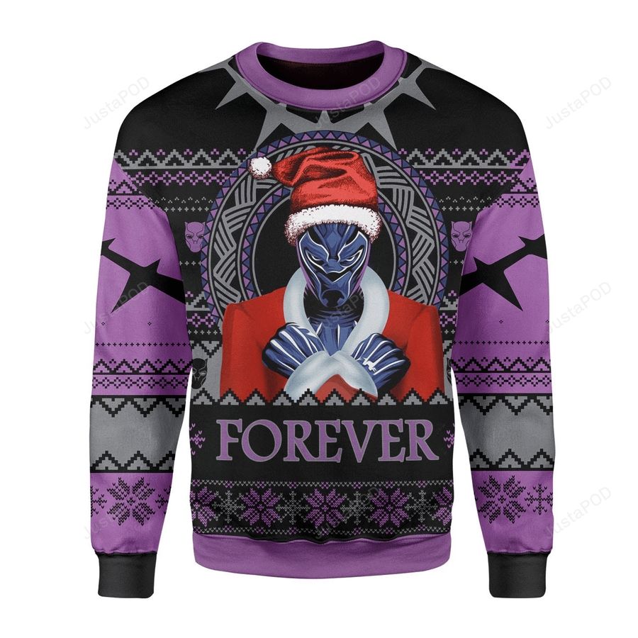 Santa Black Panther Wankada Ugly Christmas Sweater All Over Print