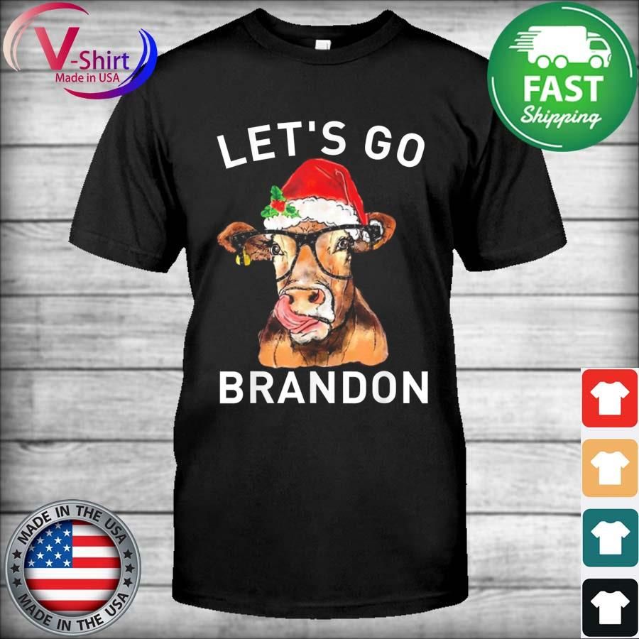Santa Cow Let’s Go Brandon Christmas T-Shirt