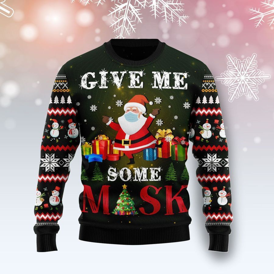 Santa Give Me Some Mask For Unisex Ugly Christmas Sweater