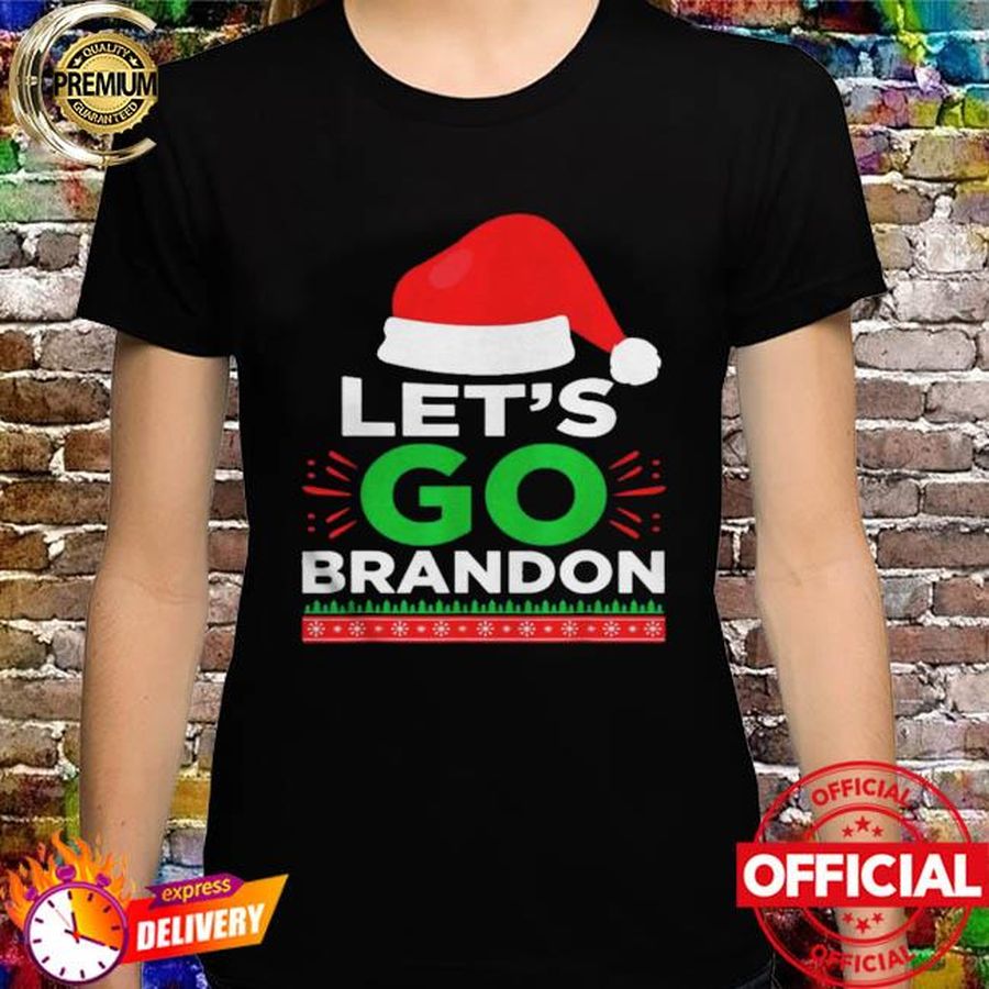 Santa hat xmas let's go brandon merry Ugly Christmas sweatshirt