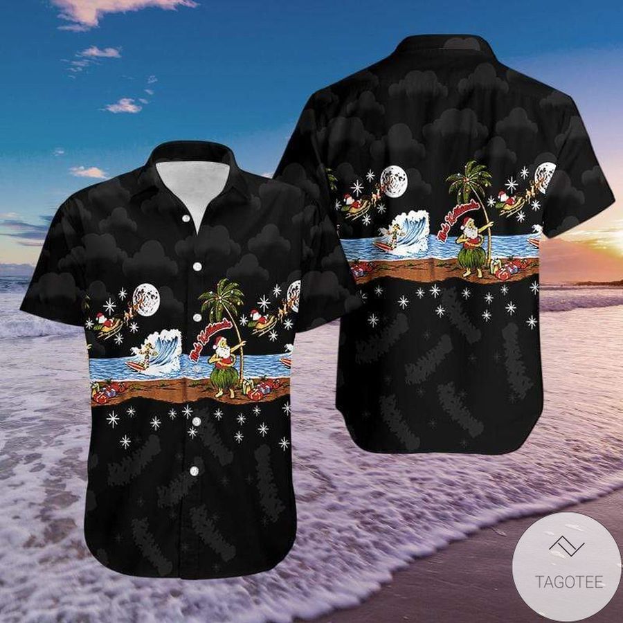 Santa Hula Mele Kalikimaka Christmas Hawaiian Shirt