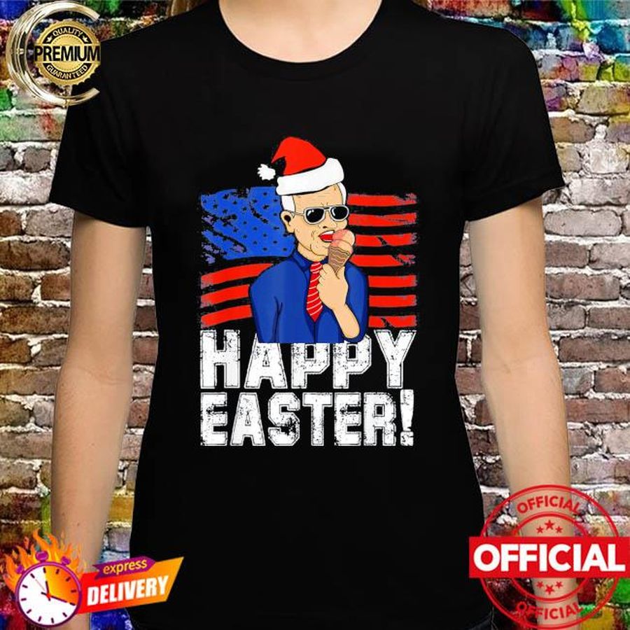 Santa Joe Biden Happy Easter Merry Christmas Pajama T Shirt