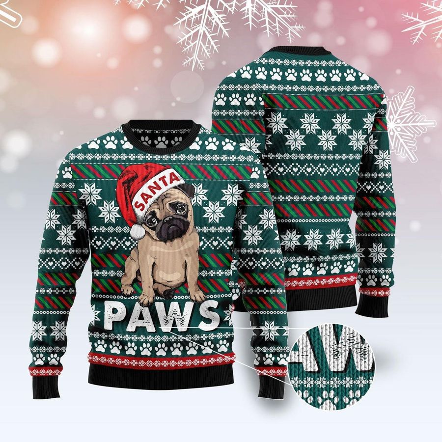 Santa Pug Ugly Christmas Sweater - 232