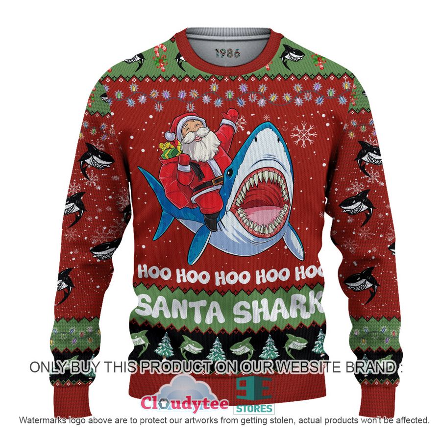 Santa Shark Hoo Hoo Hoo Christmas All Over Printed Shirt, hoodie – LIMITED EDITION