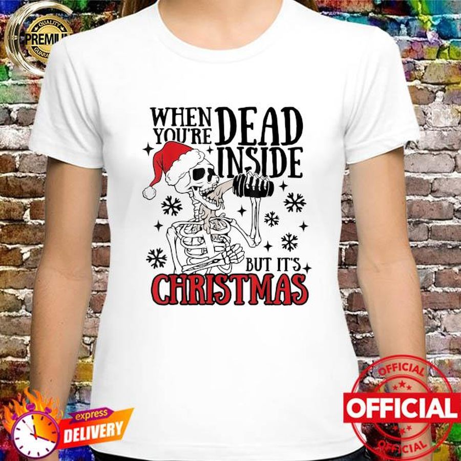 Santa Skeleton when you're dead inside but it's christmas sweater