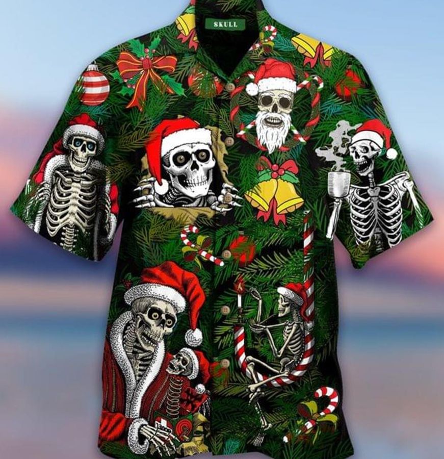 Santa Skull Christmas Hawaiian Shirt