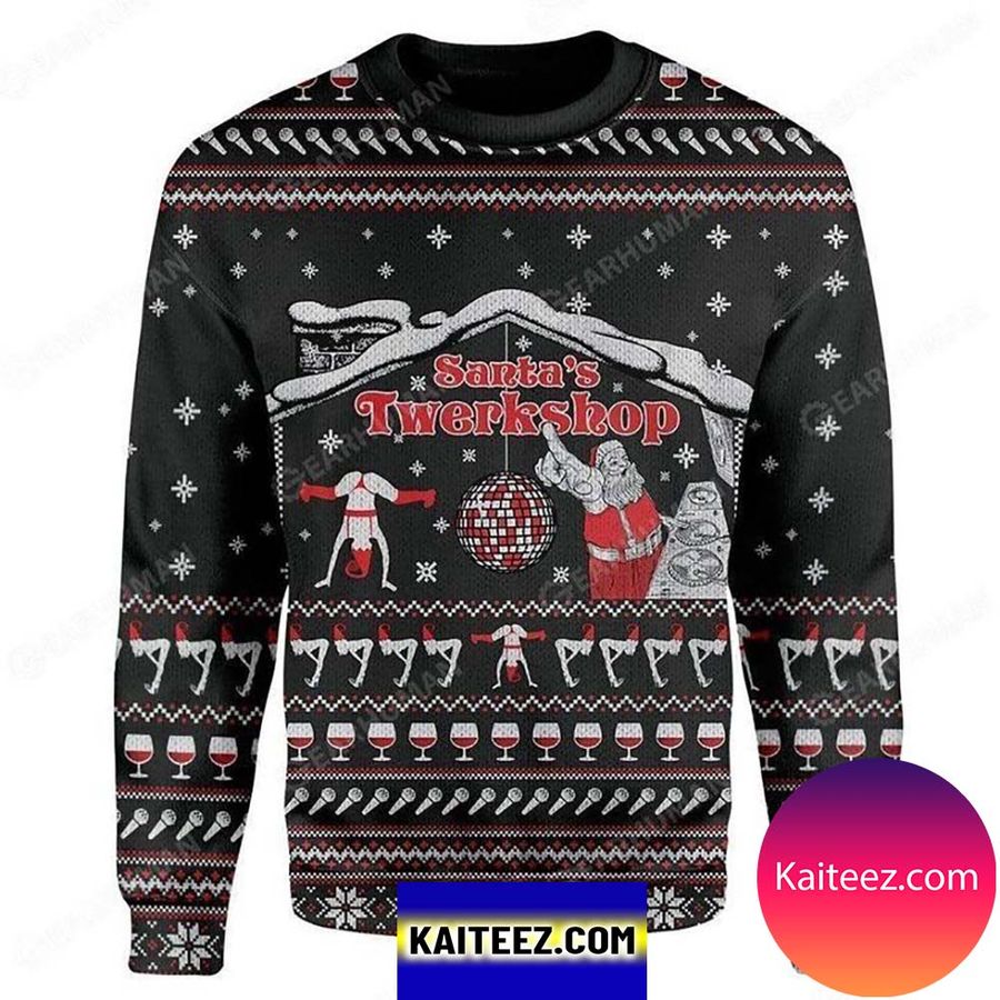 Santa's Twerkshop Christmas Ugly Sweater
