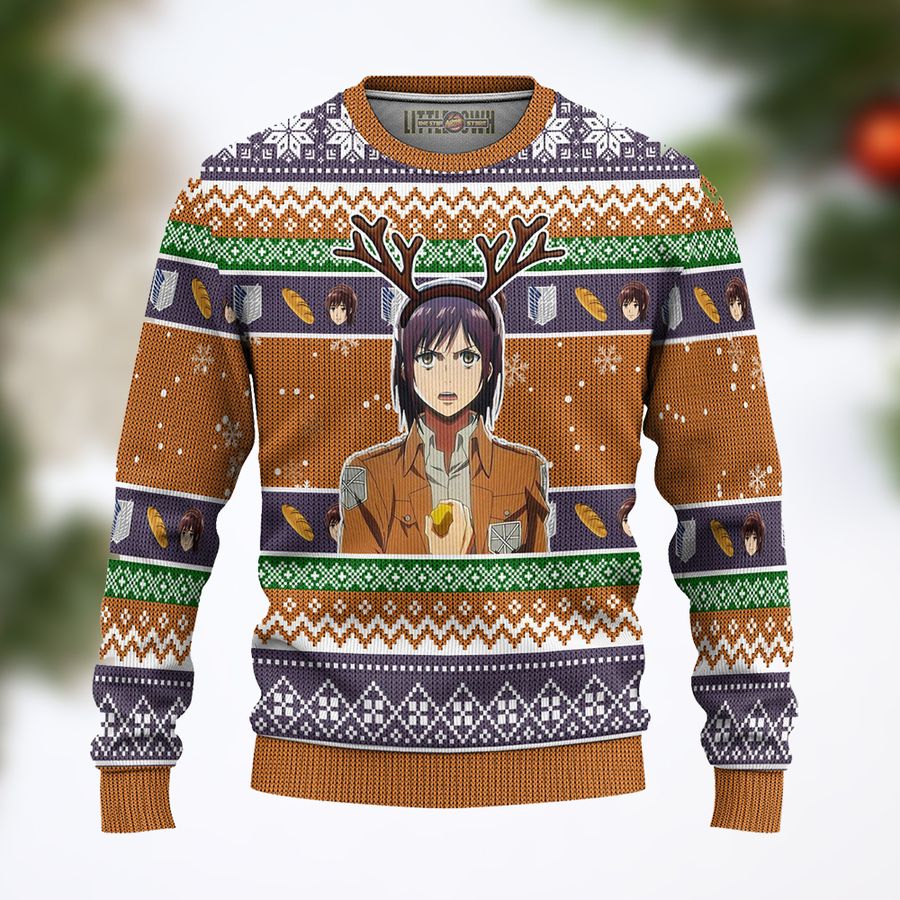 Sasha Blouse Attack On Titan Anime Ugly Sweater