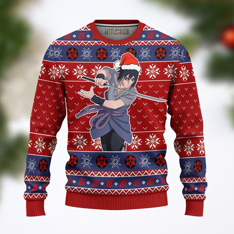 Sasuke Custom Mangekyou Sharingan Ugly Sweater