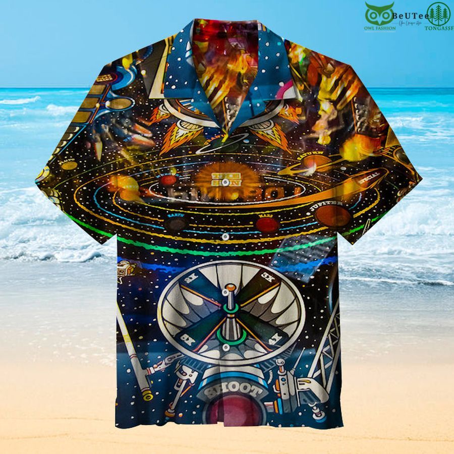 Satellite space Play Pinball Art Print Hawaiian Shirt