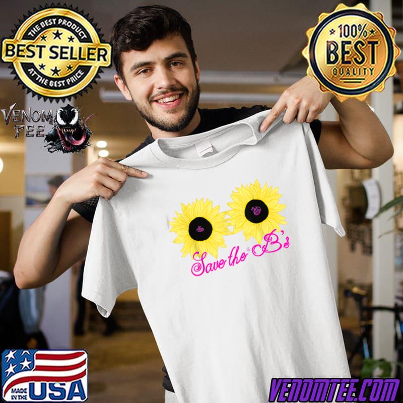 Save The Bees Breast Cancer Awareness Sunflowers T-Shirt