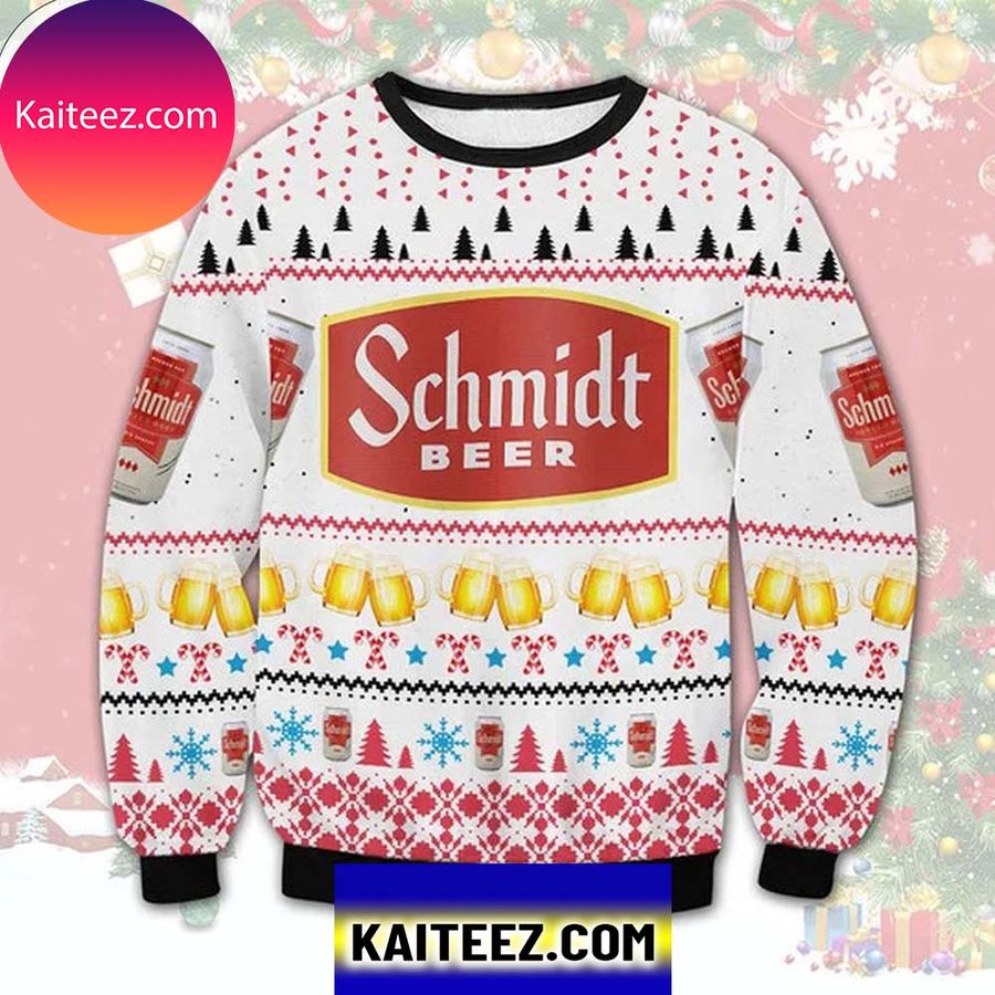 Schmidt Beer 3D Christmas Ugly Sweater