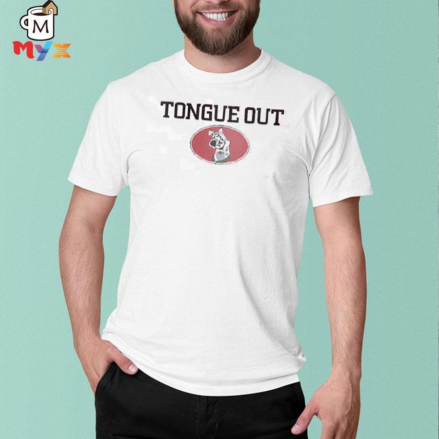 School bamm tongue out pick some tiny foods poorly translated shirt