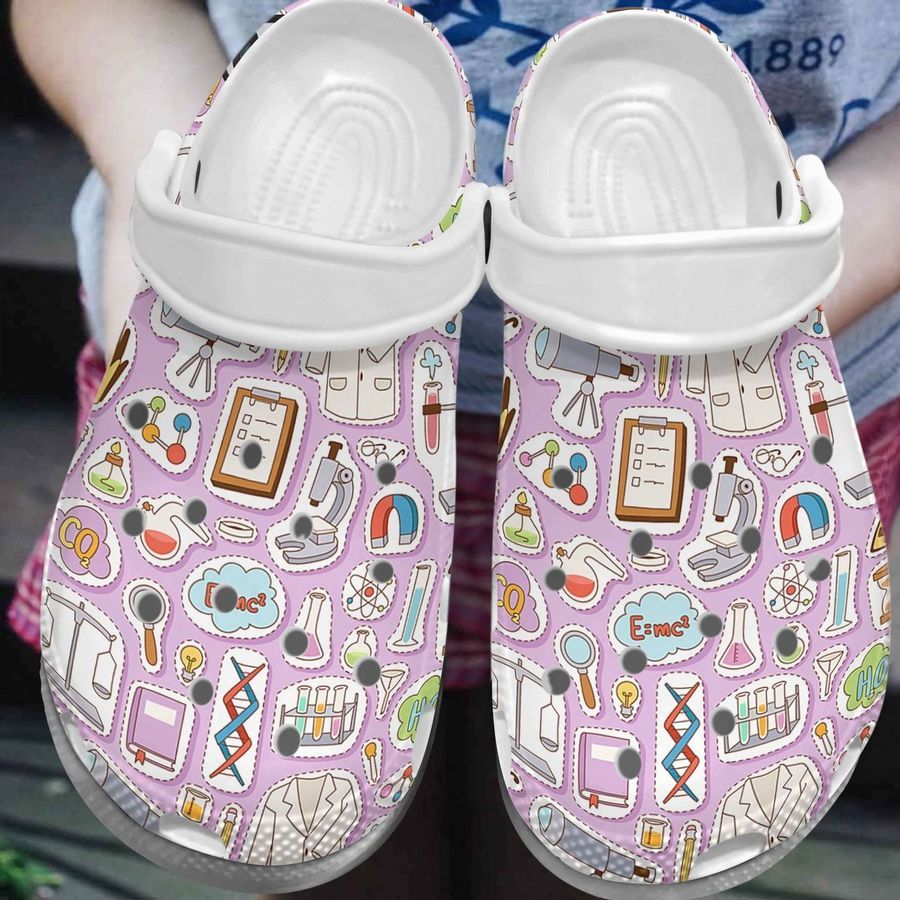 Science Personalized Clog Custom Crocs Comfortablefashion Style Comfortable For Women Men Kid Print 3D Pinky Pattern