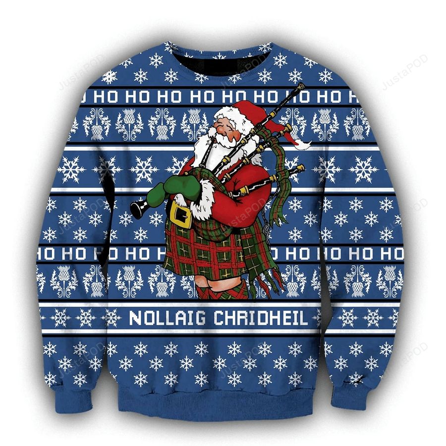 Scottish Santa Xmas Ugly Christmas Sweater All Over Print Sweatshirt