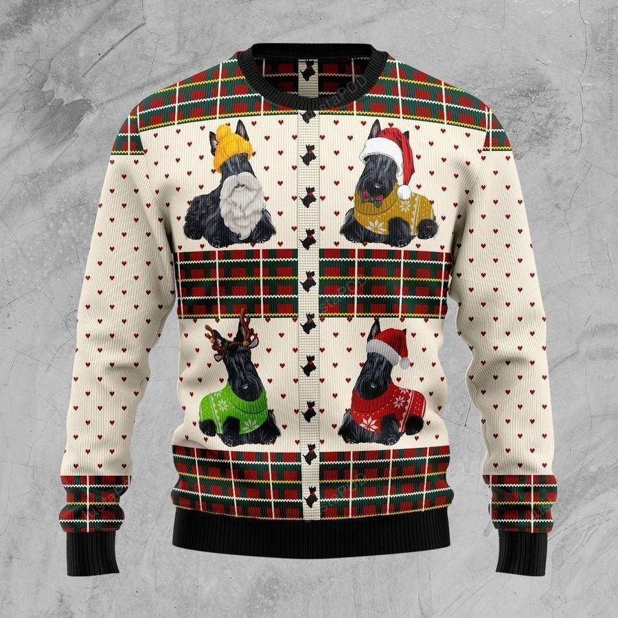 Scottish Terriers Ugly Christmas Sweater All Over Print Sweatshirt Ugly