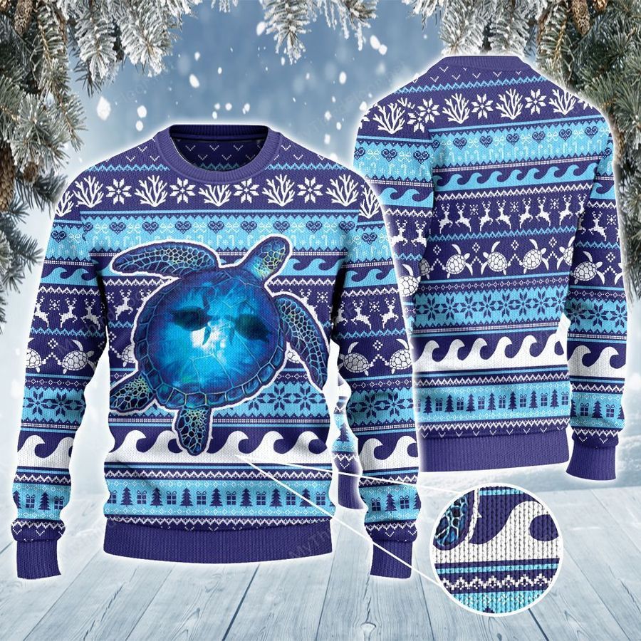 Sea Turtle Lovers Into The Ocean Ugly Sweater