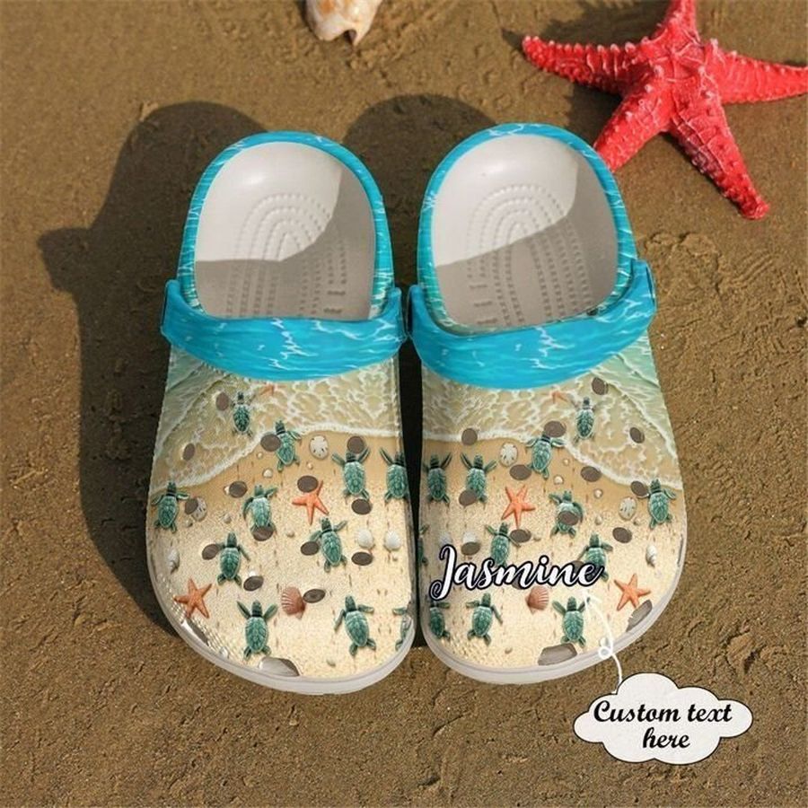 Sea Turtle Personalized Beach Sku 2110 Crocs Crocband Clog Comfortable For Mens Womens Classic Clog Water Shoes
