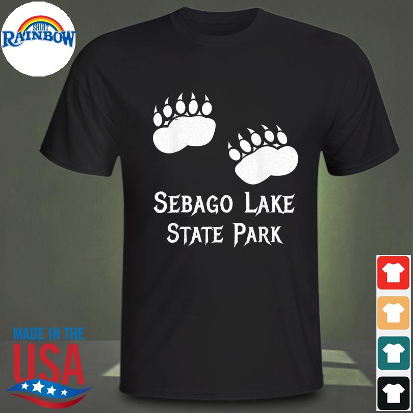 Sebago lake state park maine bear paw claws camping shirt