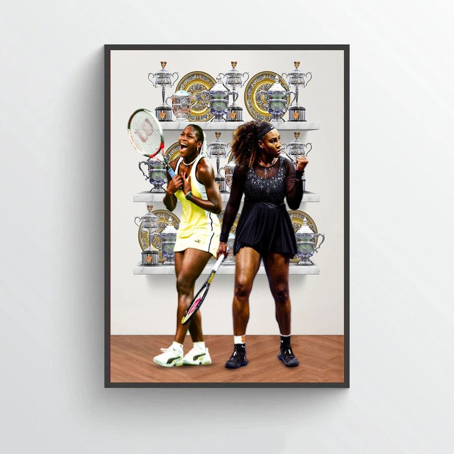 Serena Williams Poster, Serena Williams Retirement 2022 Art Print Home Decor Poster Canvas