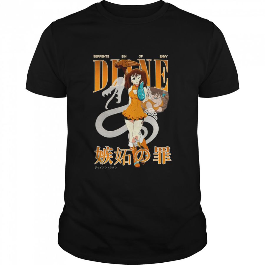 Serpent’s Sin Of Envy Diane Homage Anime The Seven Deadly Sins Nanatsu No Taizai Anime Bootleg Anime Vintage 90s shirt