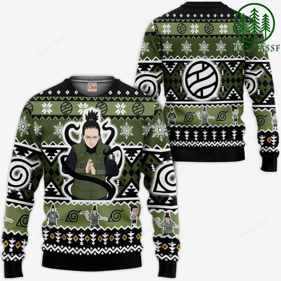 Shikamaru Ugly Christmas Sweater and Hoodie Custom Naruto Xmas Gifts Idea