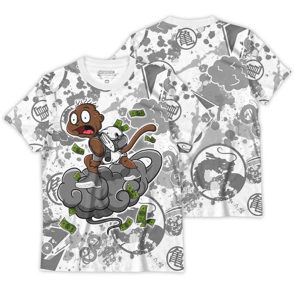 Shirt To Match JD 12 Retro Stealth - Monkey Tommy Fly - Stealth 12s Matching 3D T-Shirt