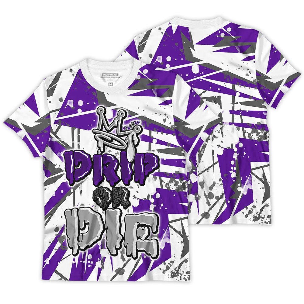 Shirt To Match JD 3 Retro Dark Iris - Drip Or Die - Dark Iris 3s Matching 3D T-Shirt