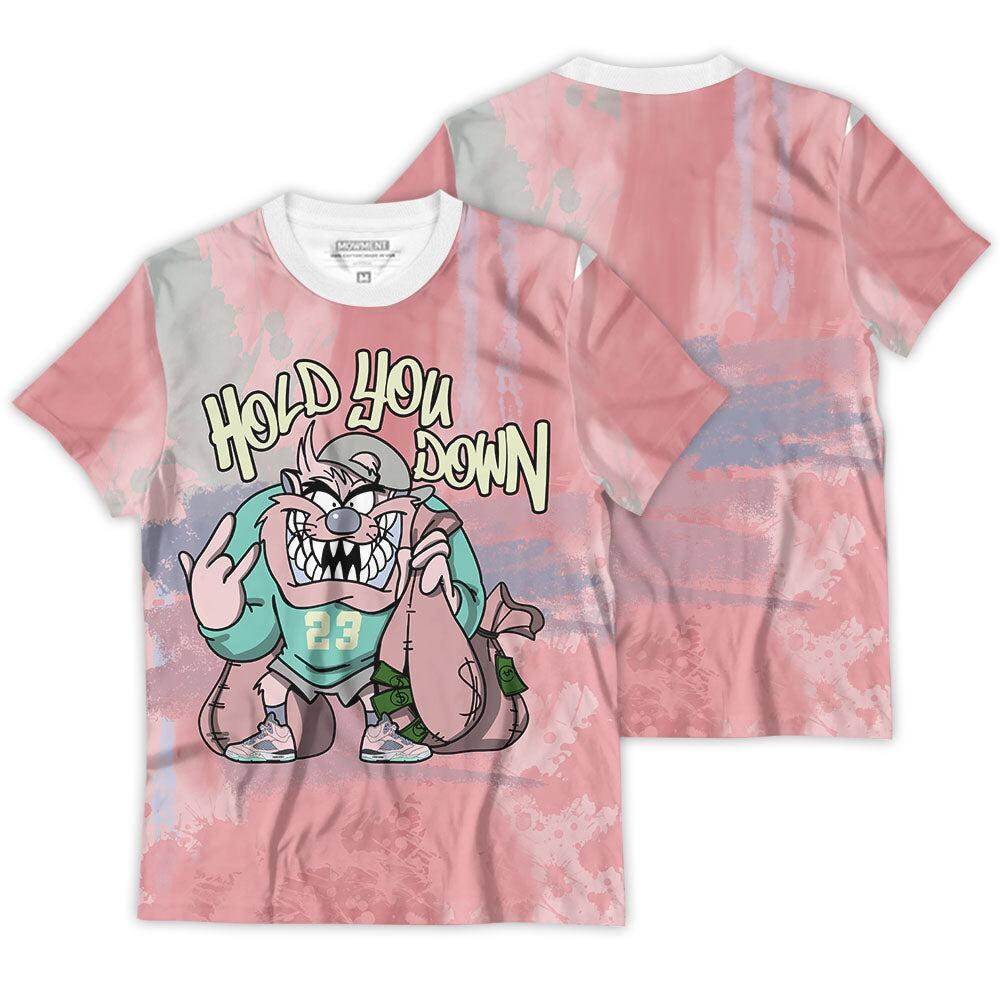 Shirt To Match JD 5 Retro Easter - Taz Mania Hold You Down - Retro Easter 5s Matching 3D T-Shirt