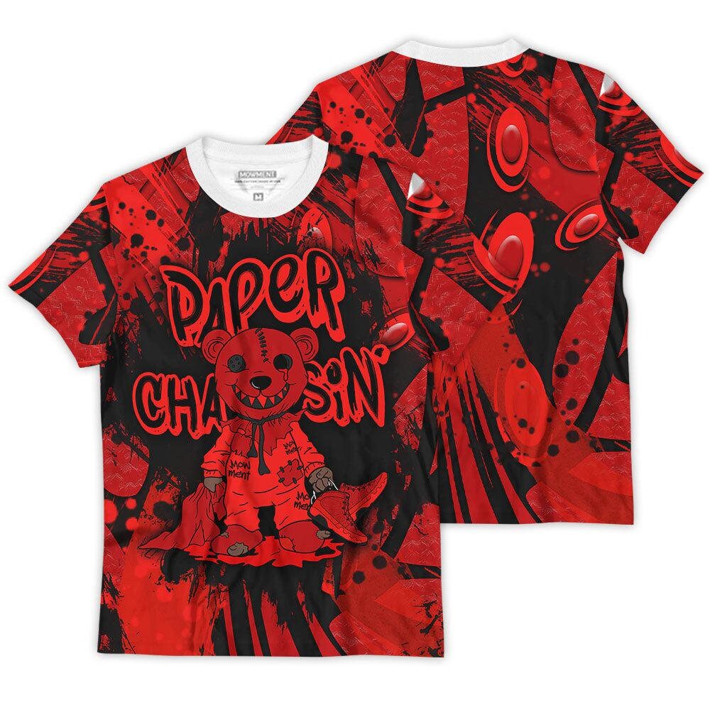 Shirt To Match JD 9 Chile Red - Bear Paper Chasin' - Chile Red 9s Matching 3D T-Shirt