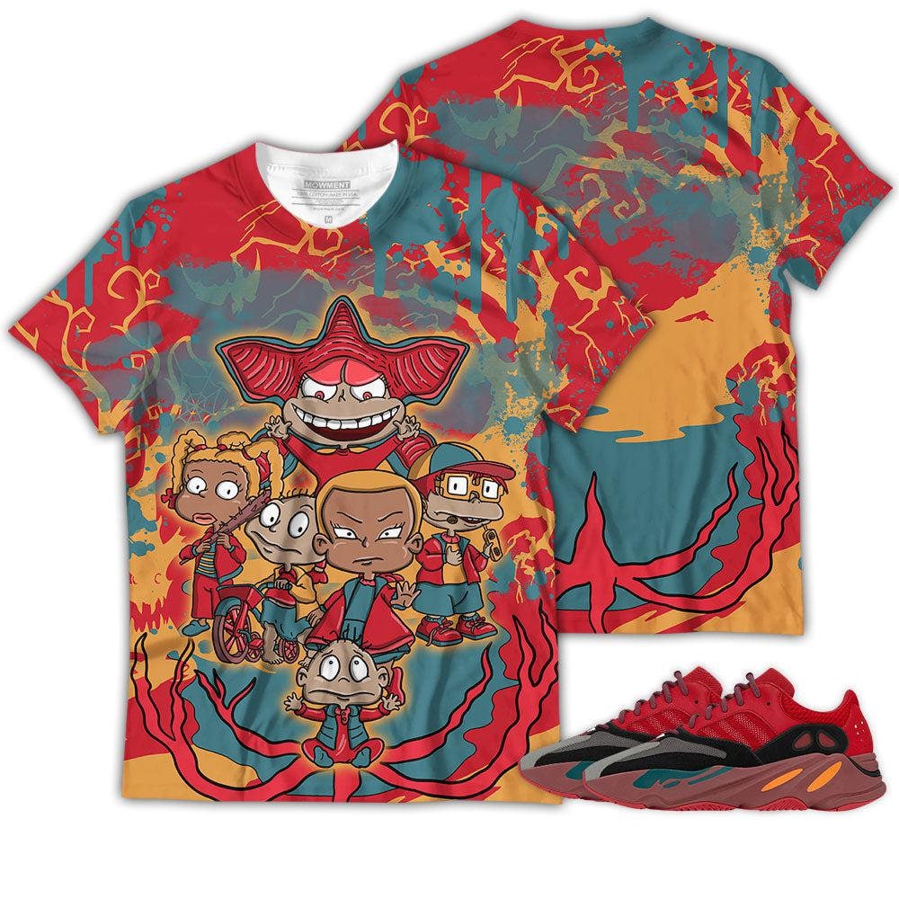 Shirt To Match Yz Boost 700 Hi-Res Red - Halloween Horror Rugrats - Hi-Res Red 700s Gifts Unisex Matching 3D T-Shirt-1
