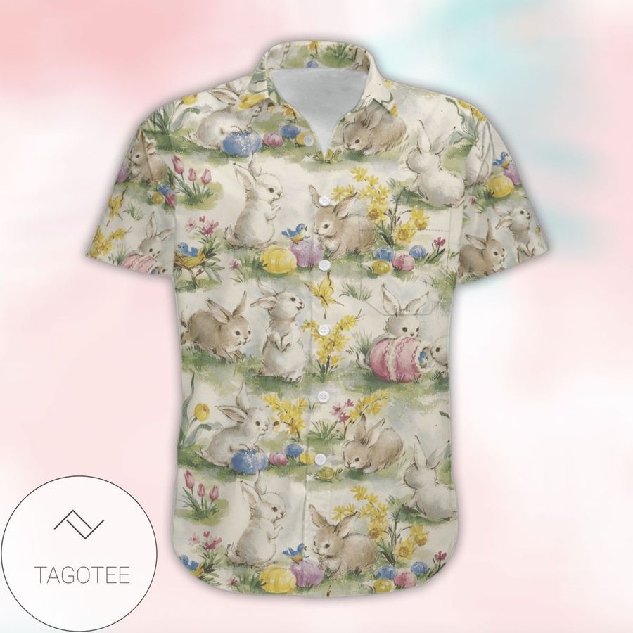 Shop From 1000 Unique Happy Easter Vintage Bunny Having Fun Together Hawaiian Aloha Shirts Dh