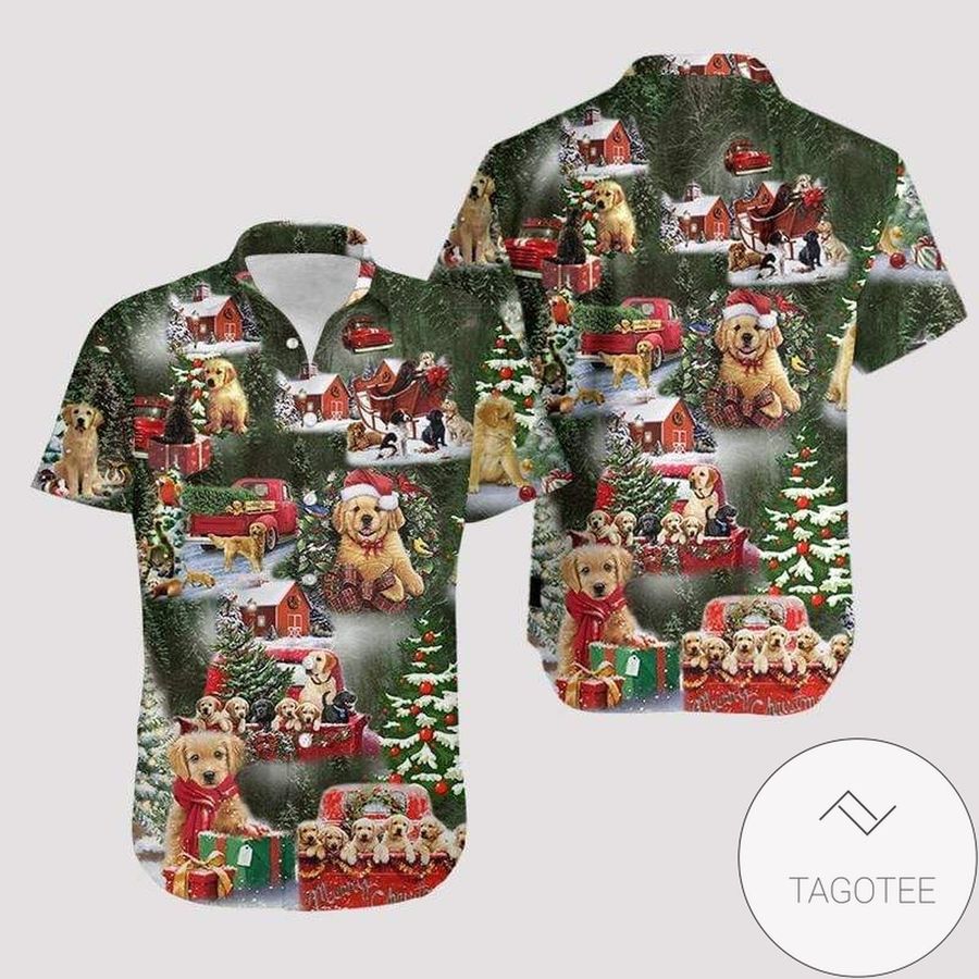 Shop From 1000 Unique Hawaiian Aloha Shirts Christmas With Golden Retriever