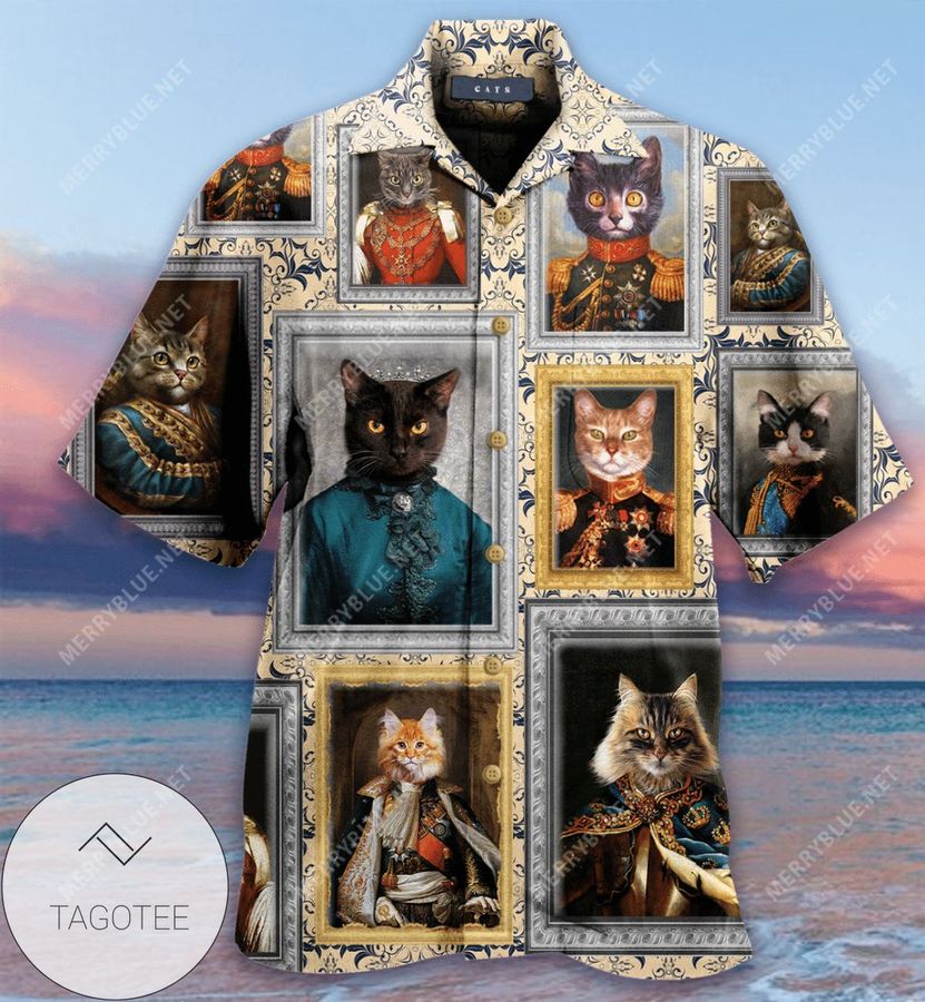 Shop Noble Cat Aristocrat Unisex Authentic Hawaiian Shirt 2022