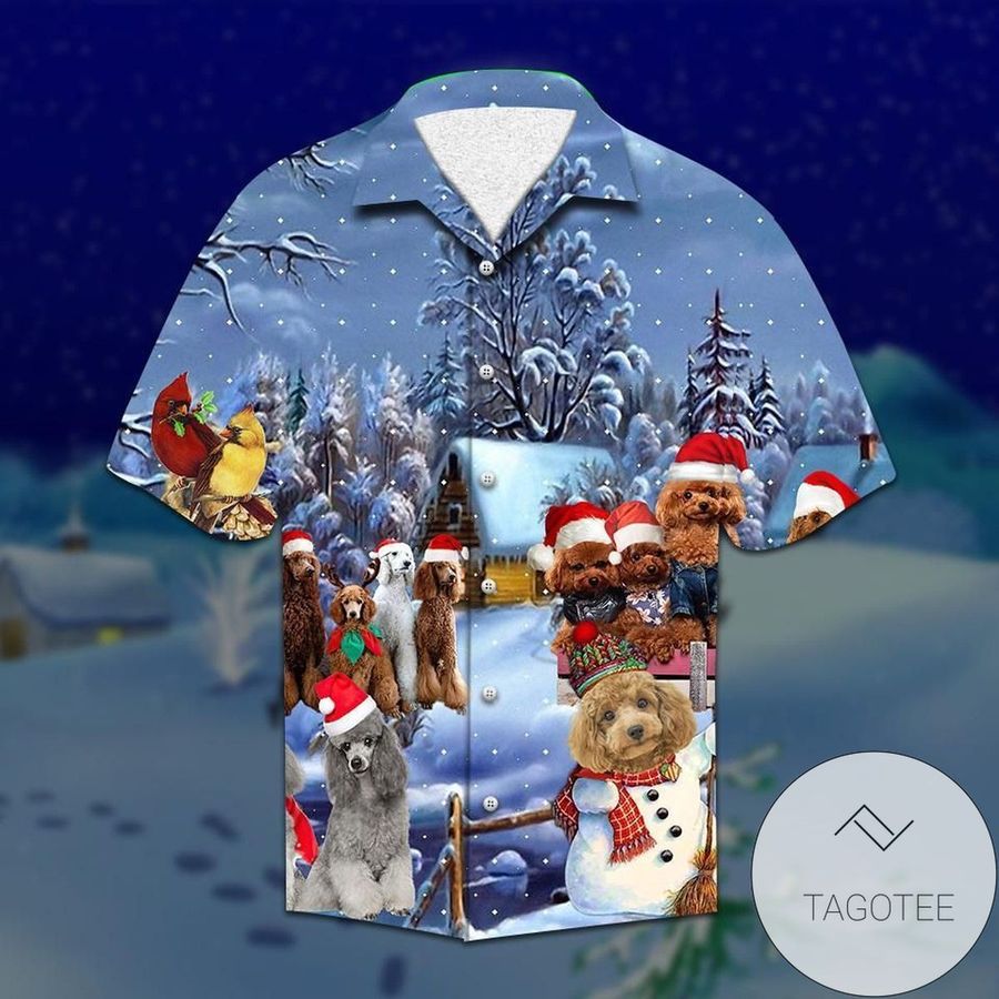 Shop Poodle Christmas Authentic Hawaiian Shirt 2022