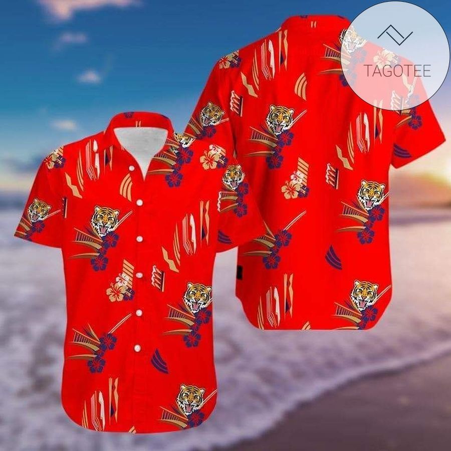 Shop Tony Montana Red Unisex Hawaiian Aloha Shirts H