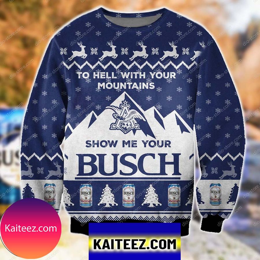 Show Me Your Busch Knitting Pattern 3d All Over Print Christmas Ugly Sweater
