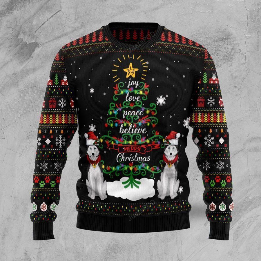 Siberian Husky Ugly Christmas Sweater All Over Print Sweatshirt Ugly