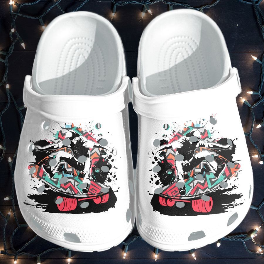 Skateboard Shoes Crocs For Men Women  - Skateboard Street Sports Funy Shoes Gifts For Boy Men Son