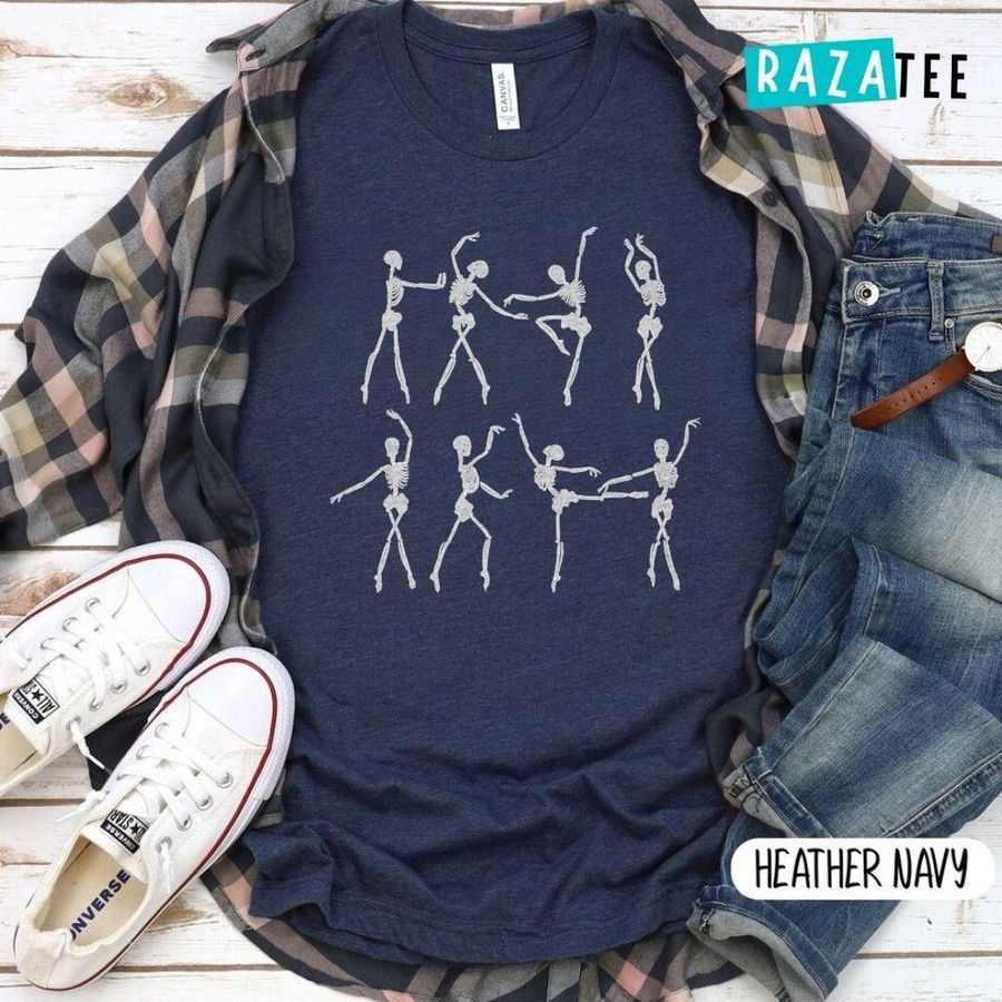 Skeleton Ballerinas Ballet Dance Cute Halloween Costume Girl T-Shirt