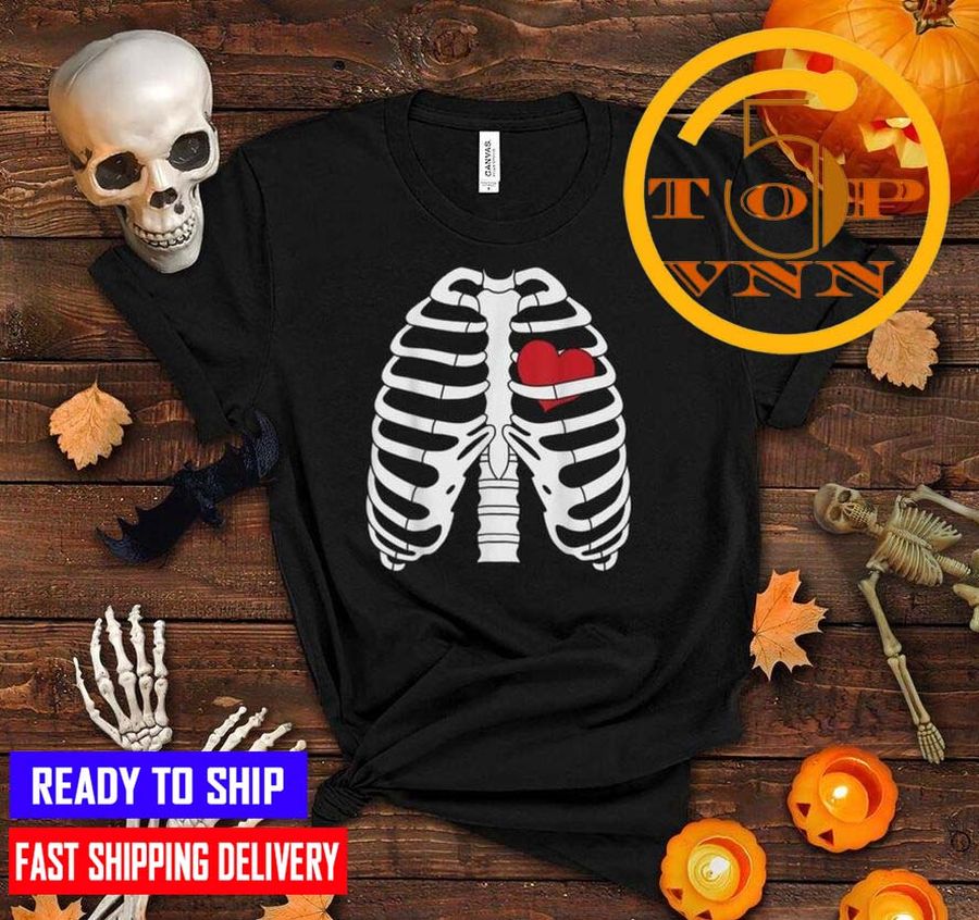 Skeleton Halloween Shirts With Heart Classic Shirt