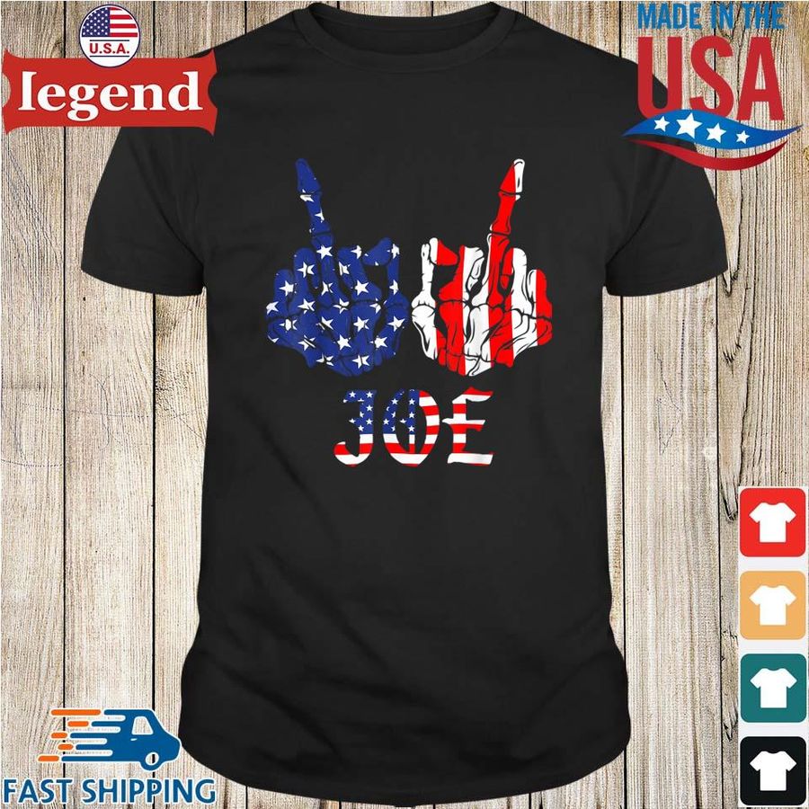 Skeleton Hands FJB Joe American Flag Shirt