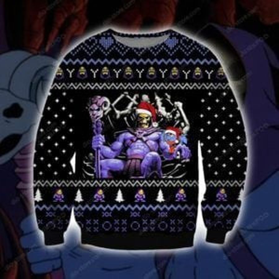 Skeletor Christmas Ugly Christmas Sweater All Over Print Sweatshirt Ugly