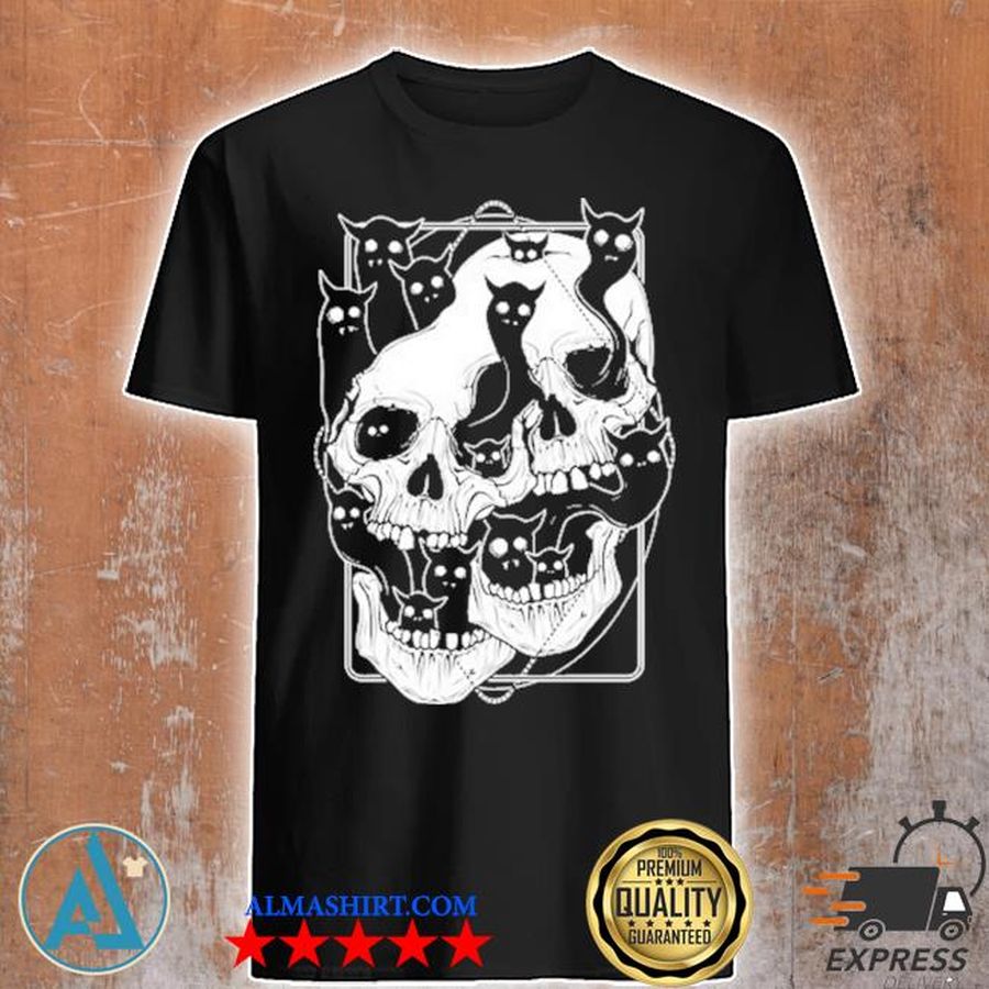 skull cat t shirt