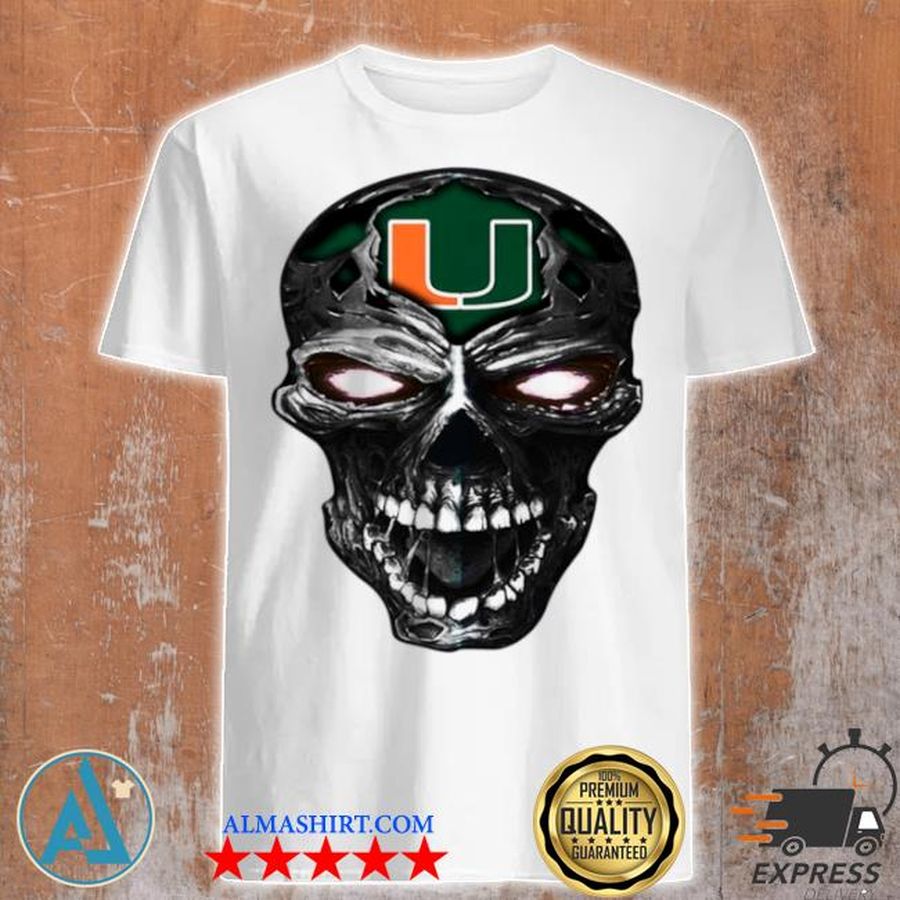 Skull miami hurricanes football shirt