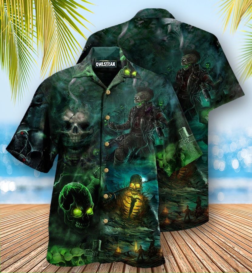 Skull No Flesh No Brain But Still In Pain Edition Hawaiian Shirt